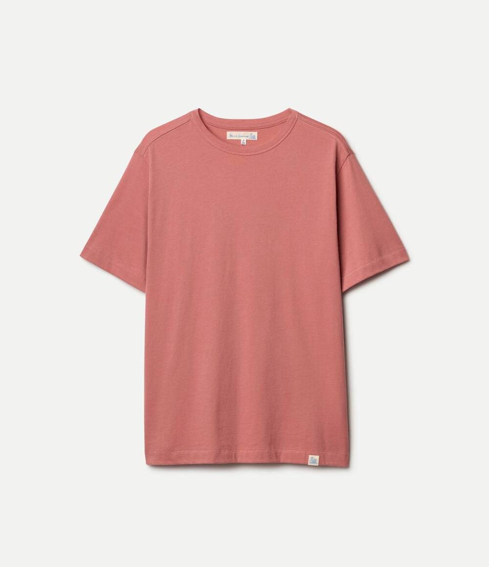 NEW MERZ B. SCHWANEN men's soft pima t-shirt in rosewood
